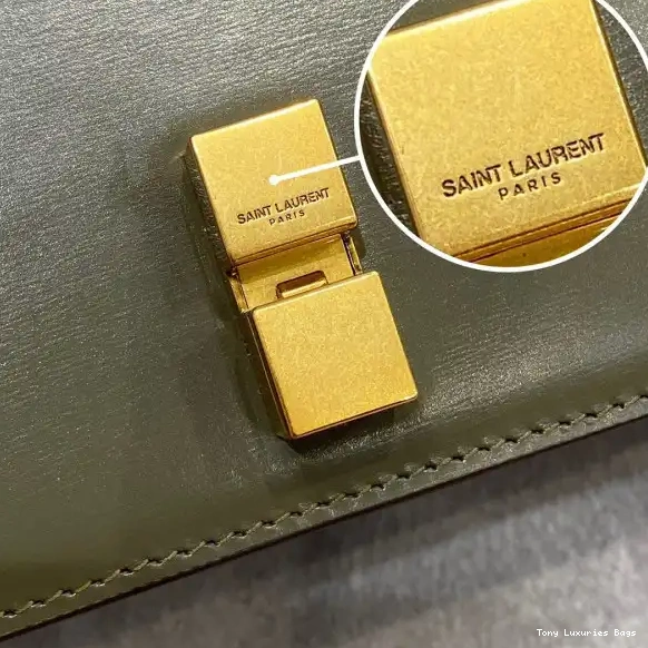 Tony Luxuries LEATHER SATCHEL YSL SMOOTH IN LOULOU CARRE 0528